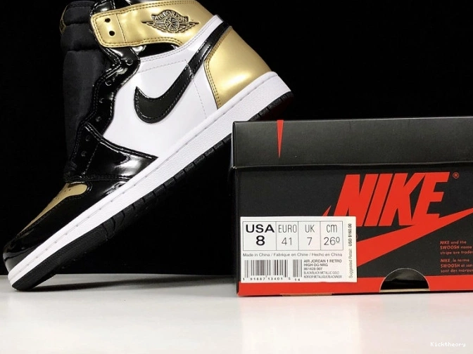 Kick Theory Retro Jordan Toe 1 Glod Air High 861428-007 0805